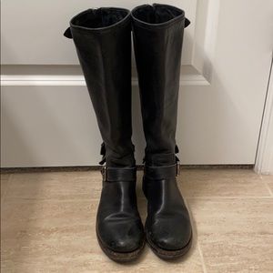 Black Frye Veronica back zip tall boots